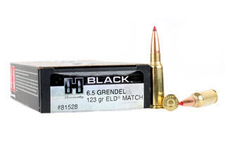The Hornady Black 6.5 Grendel with 123gr ELD Match bullet comes in a box of 20